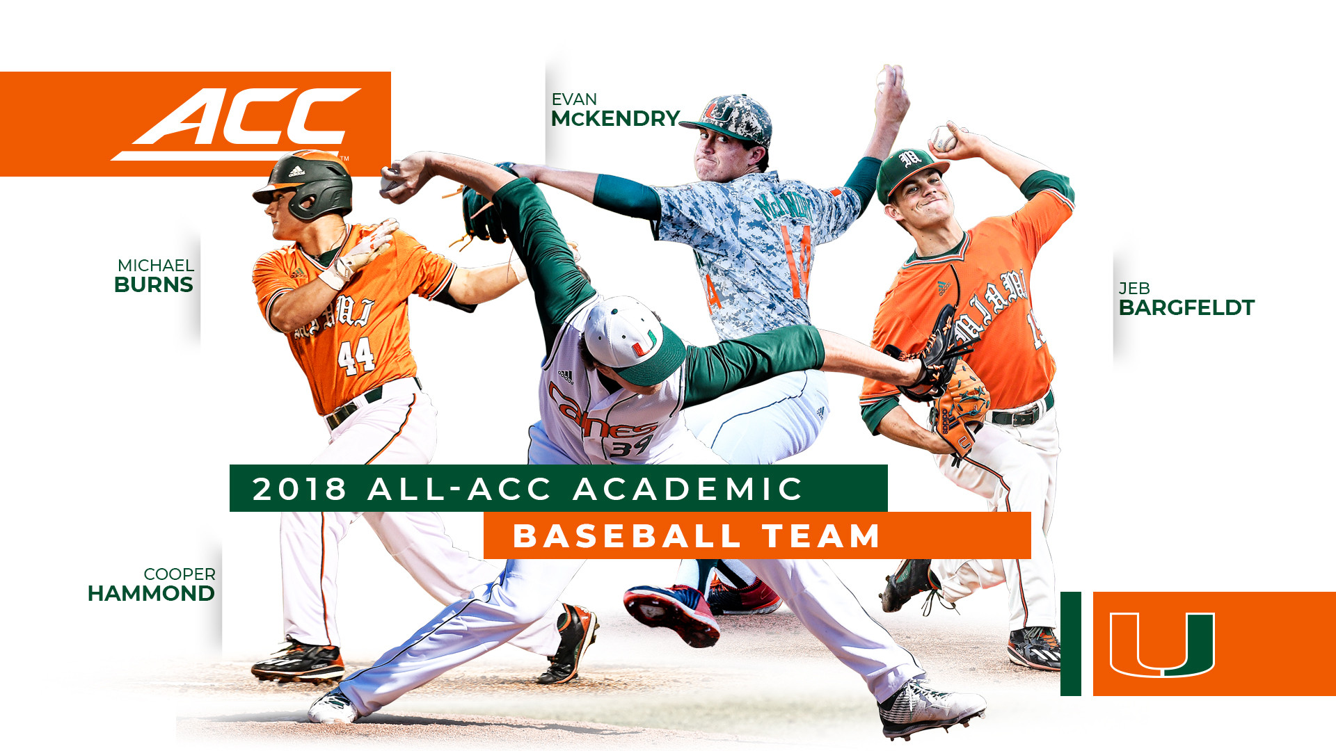 Four Canes Named to All-ACC Academic Baseball Team