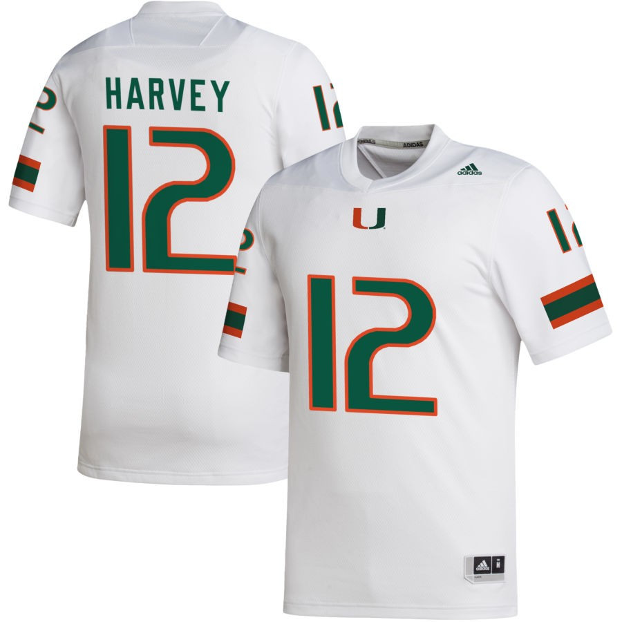 Men's adidas White Miami Hurricanes NIL Replica Football Jersey