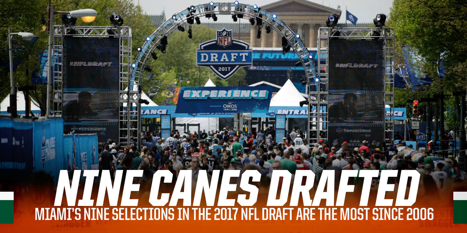 Nine Hurricanes Selected in the 2017 NFL Draft
