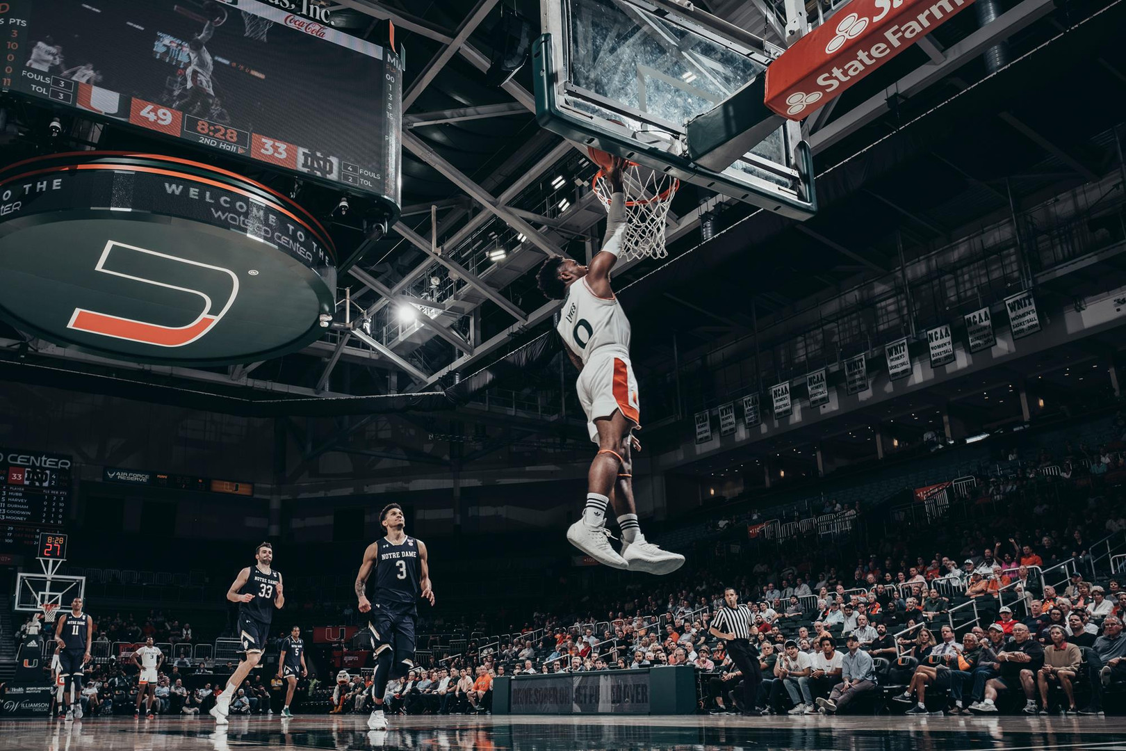 Canes Cruise Past Notre Dame, 62-47