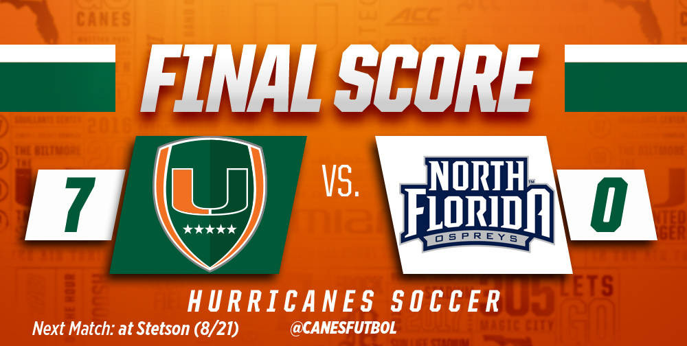 @CanesFutbol Breaks Shots Record in 7-0 Win at UNF