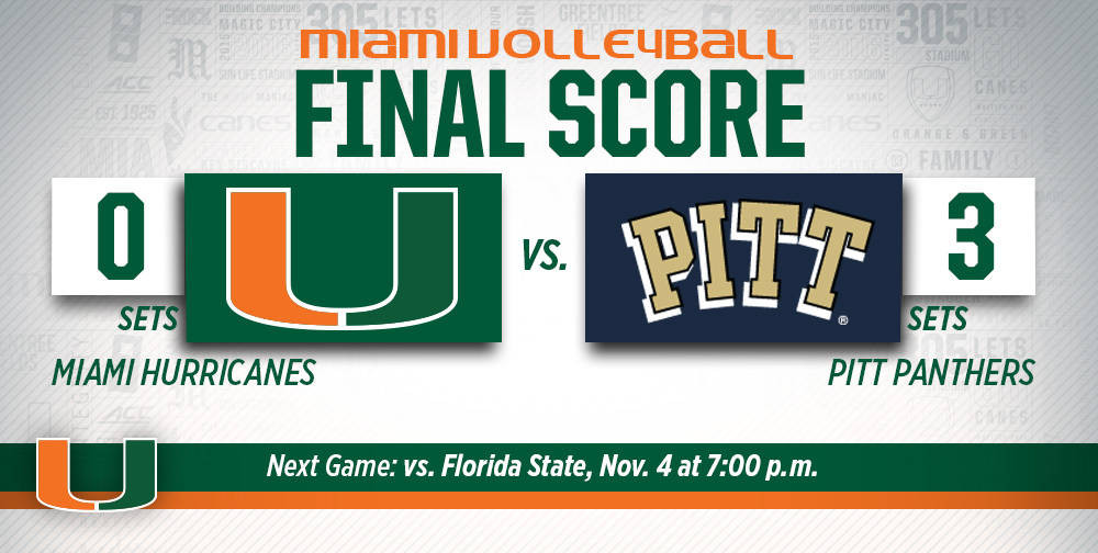 @CanesVB Falls in Three at Pitt