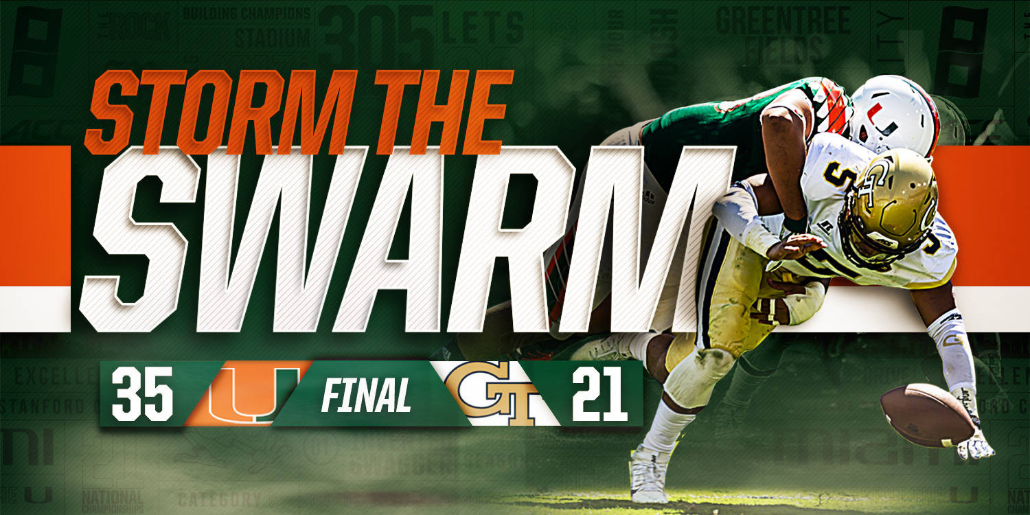 No. 14 Canes Storm Past Georgia Tech 35-21