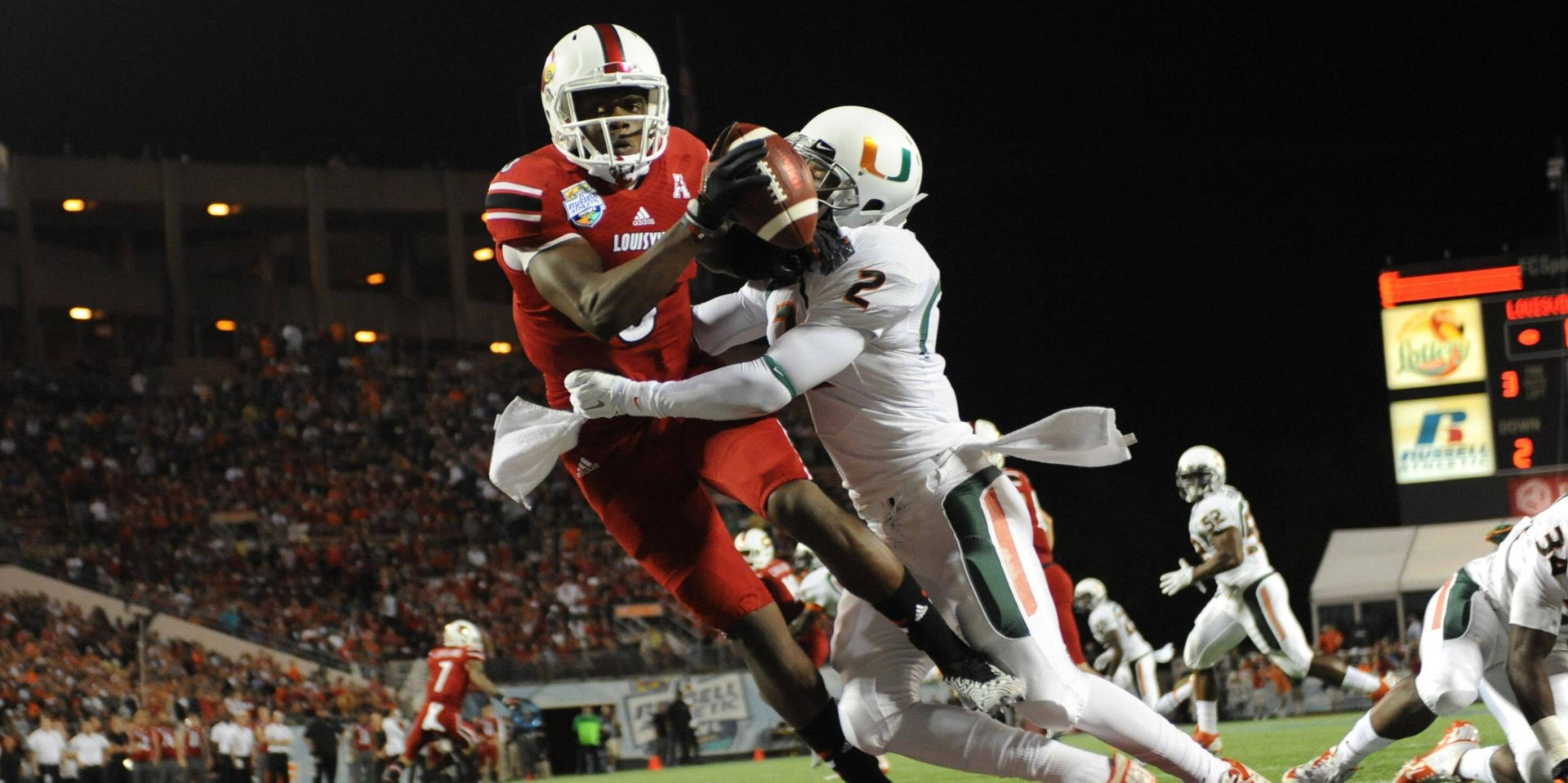 Football Falls in Russell Athletic Bowl