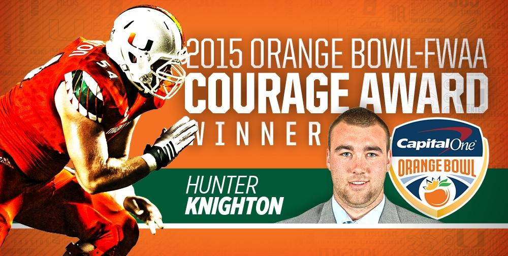 Knighton Wins Capital One Orange Bowl - FWAA Courage Award