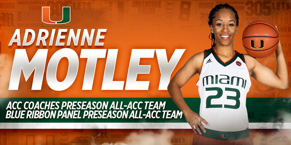 Motley Named Preseason All-ACC, Miami Picked Fifth