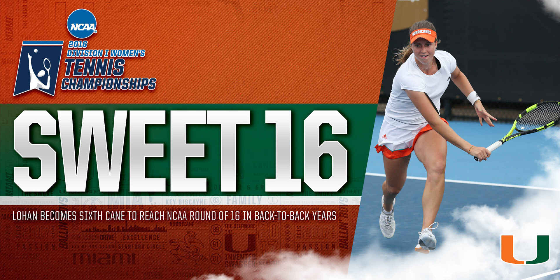 Lohan Advances to Second Straight NCAA Sweet 16