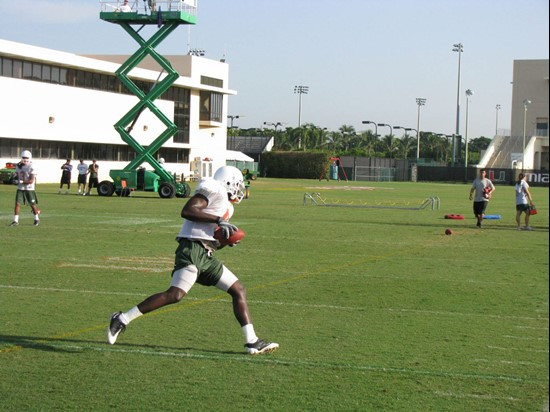 Aldarius Johnson at practice Tuesday morning at the Greentree Practice Fields.