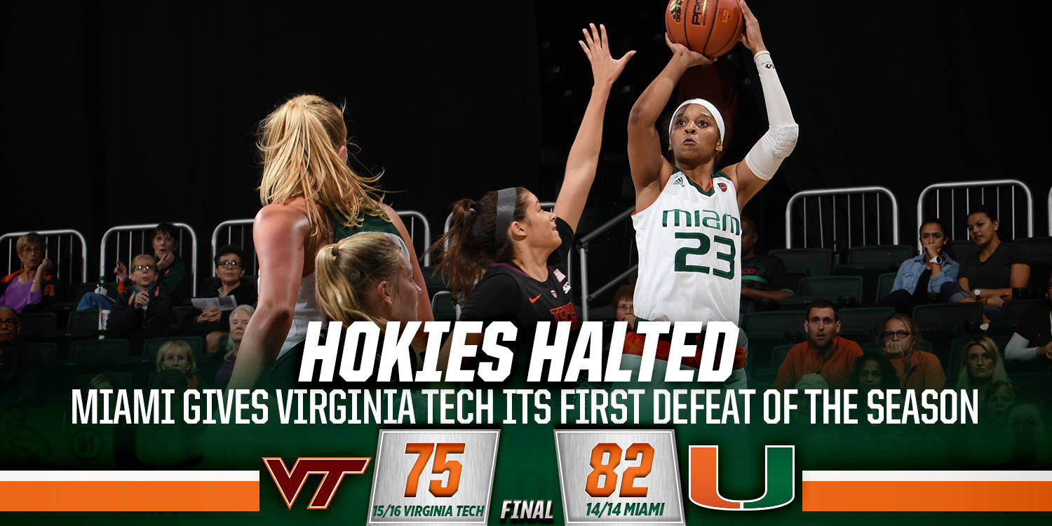 @CanesWBB Hands No. 15/16 Hokies Their First Loss