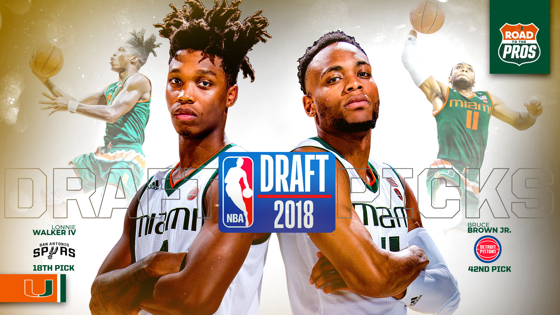 Walker, Brown Selected in NBA Draft