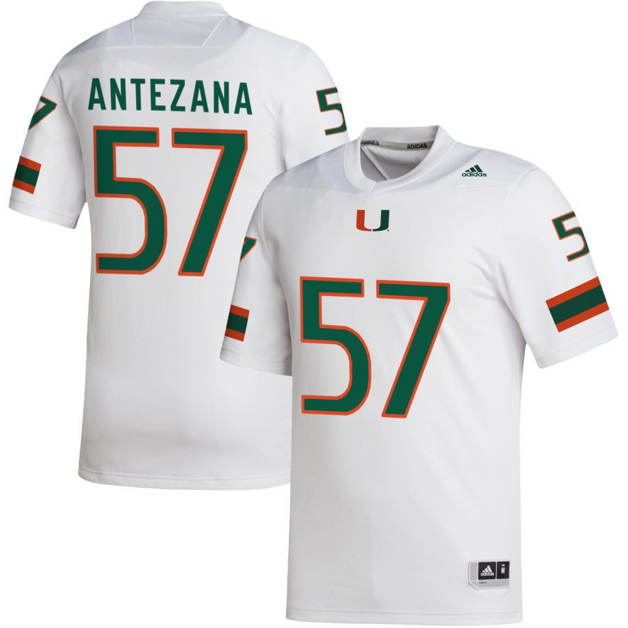Men's adidas White Miami Hurricanes NIL Replica Football Jersey