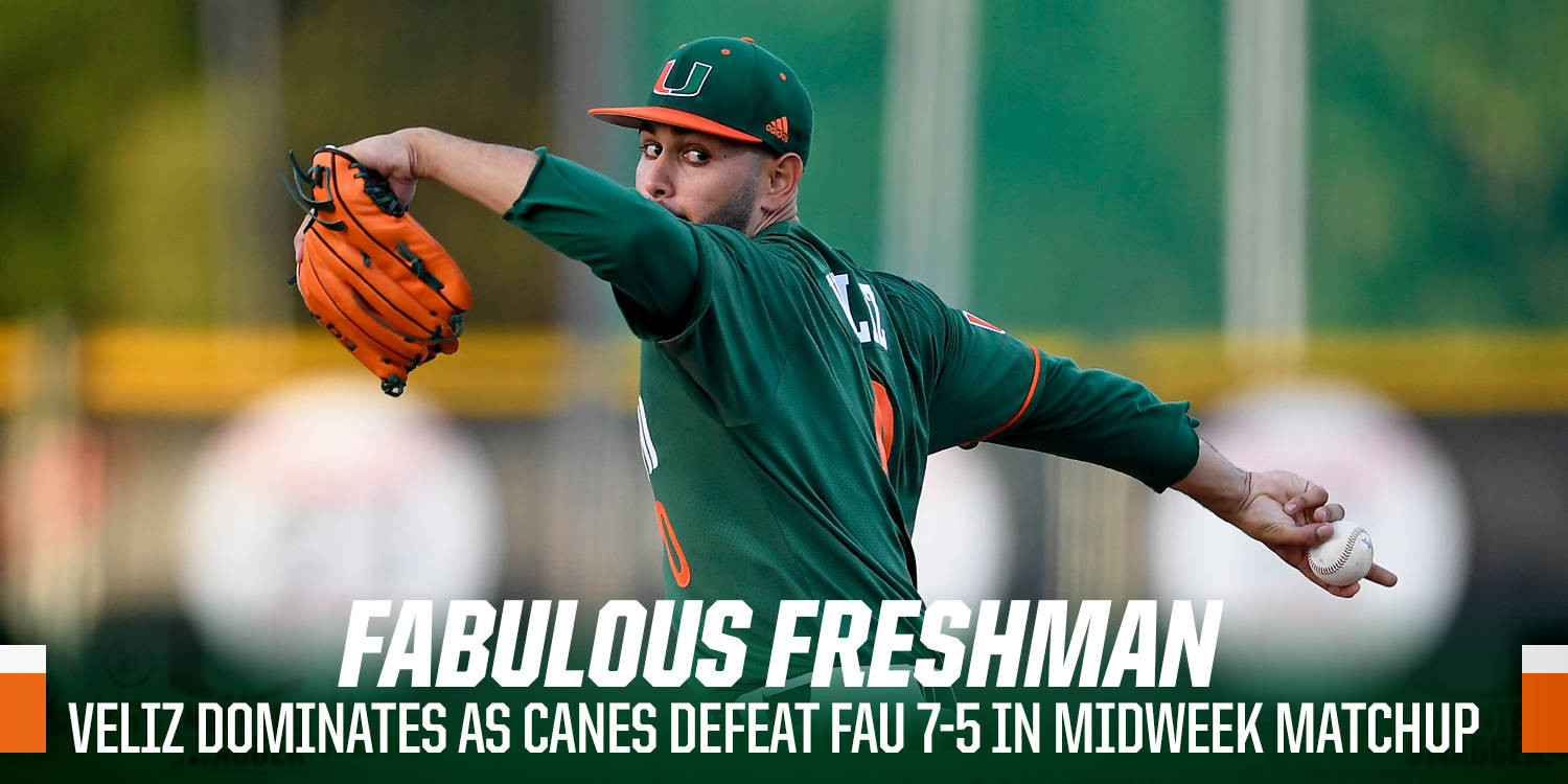 Veliz Impresses as Canes Defeat FAU 7-5