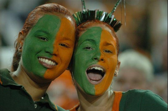 Diehard Cane fans show their support.