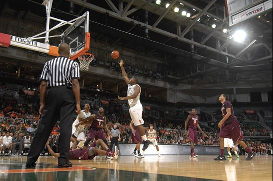 2012 Miami Hurricanes Men's Basketball vs Virginia Tech