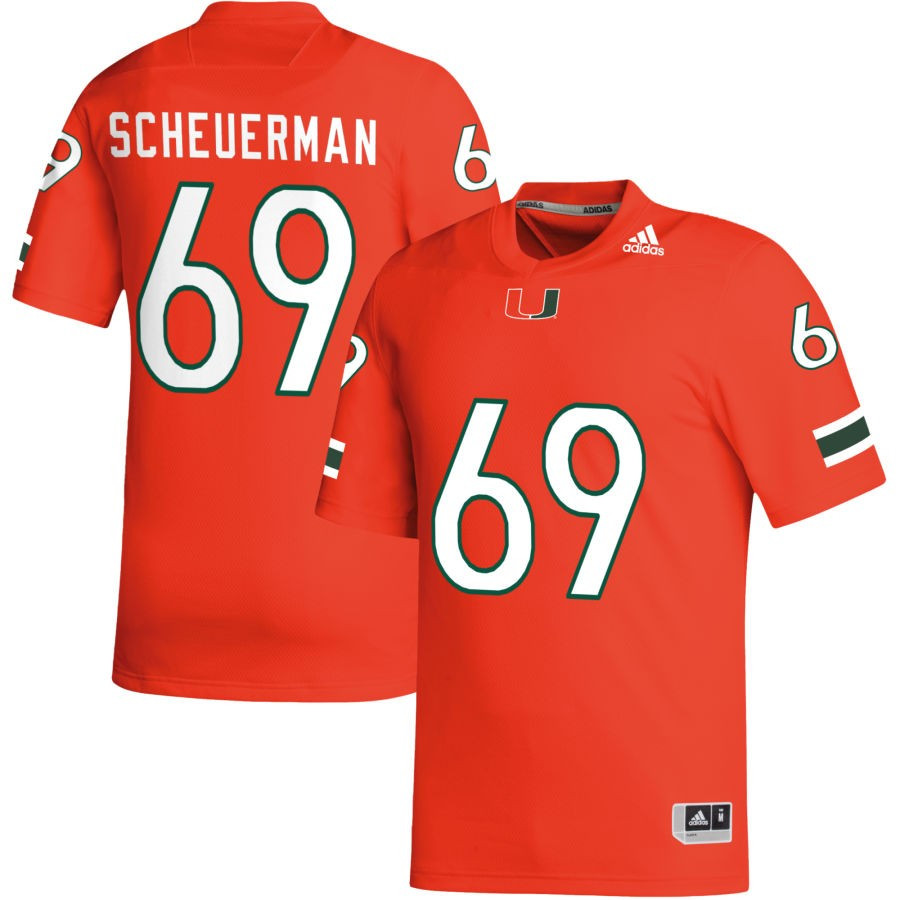 Men's adidas Orange Miami Hurricanes NIL Replica Football Jersey