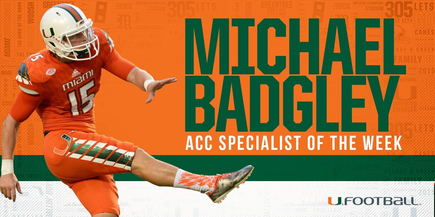 Badgley Named ACC Specialist of the Week