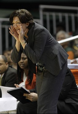 Miami head coach Katie Meier. (AP Photo/Lynne Sladky)