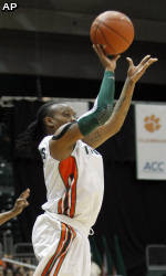 Yderstrom Leads No. 6 Miami Past No. 8 Maryland, 76-74