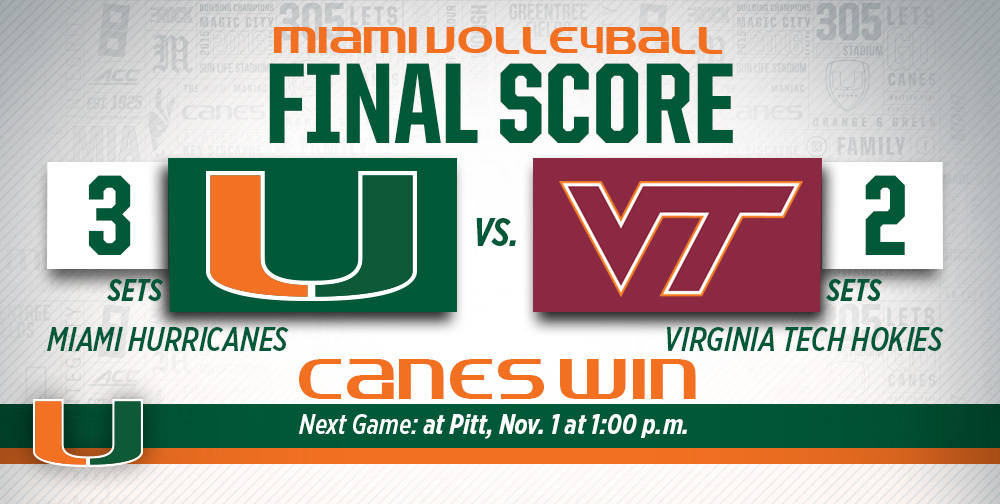 @CanesVB Outlasts Virginia Tech, 3-2