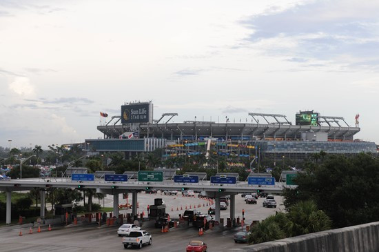 University of Miami Hurricane Fans tailgate at SunLife Stadium before a game against the #12 ranked University of Florida Gators at Sun Life Stadium...