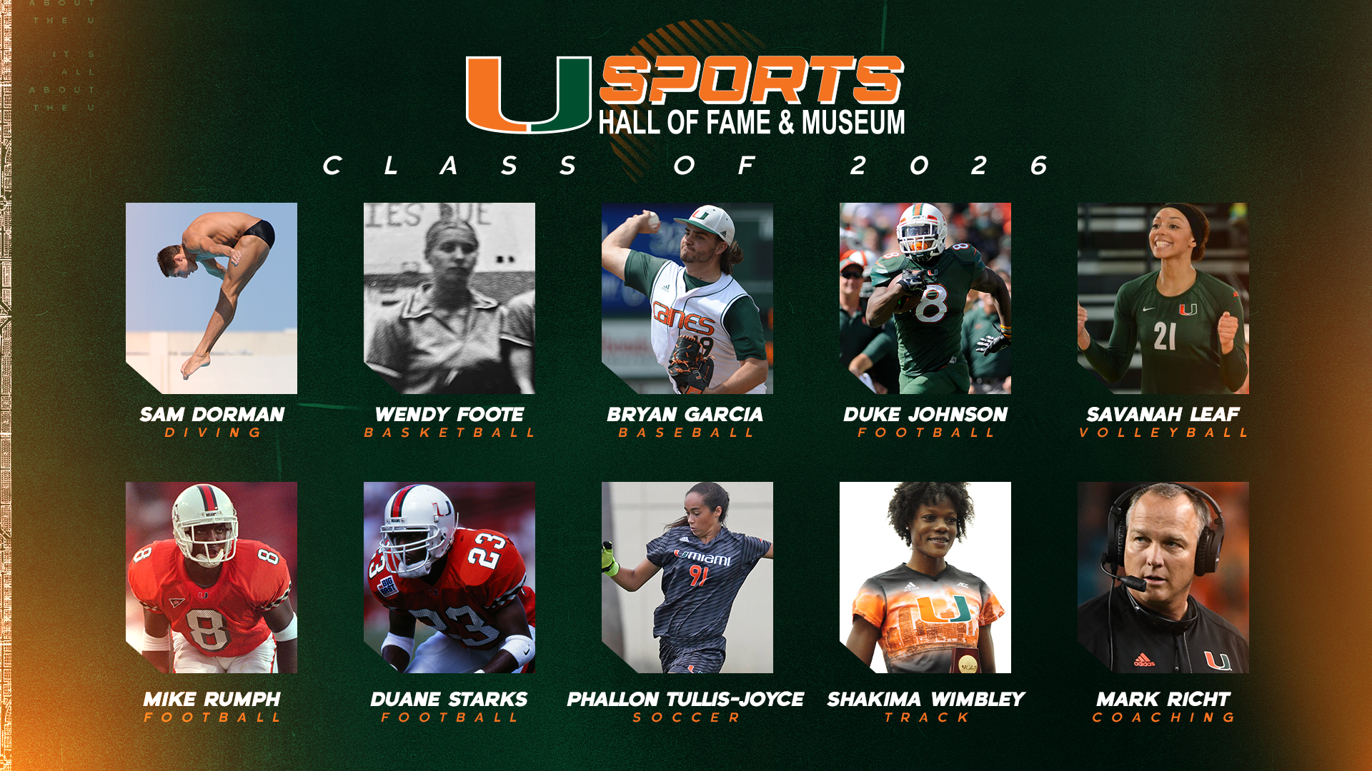 UM Sports Hall of Fame & Museum Announces Class of 2026 Inductees