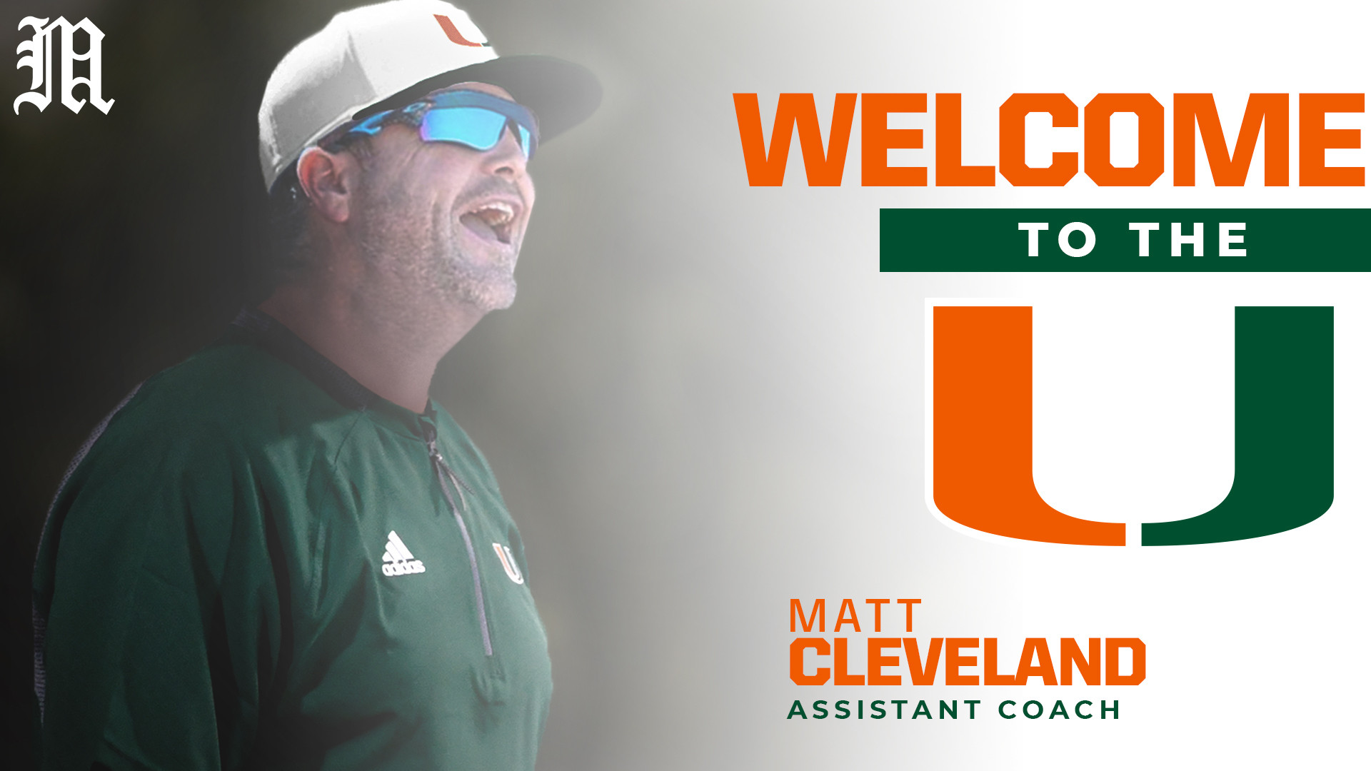 Matt Cleveland Joins Canes Baseball Staff