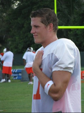 Taylor Cook at practice Tuesday morning at the Greentree Practice Fields.