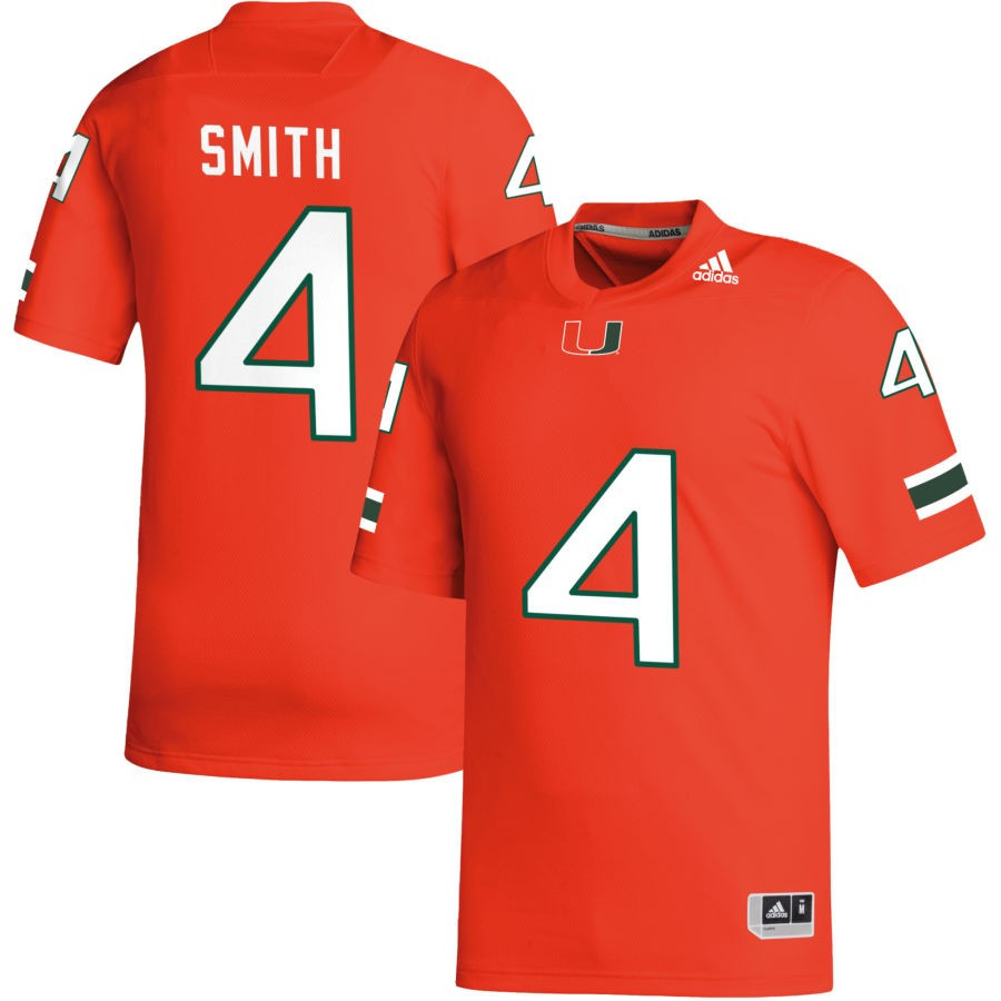 adidas Orange Miami Hurricanes NIL Replica Football Jersey