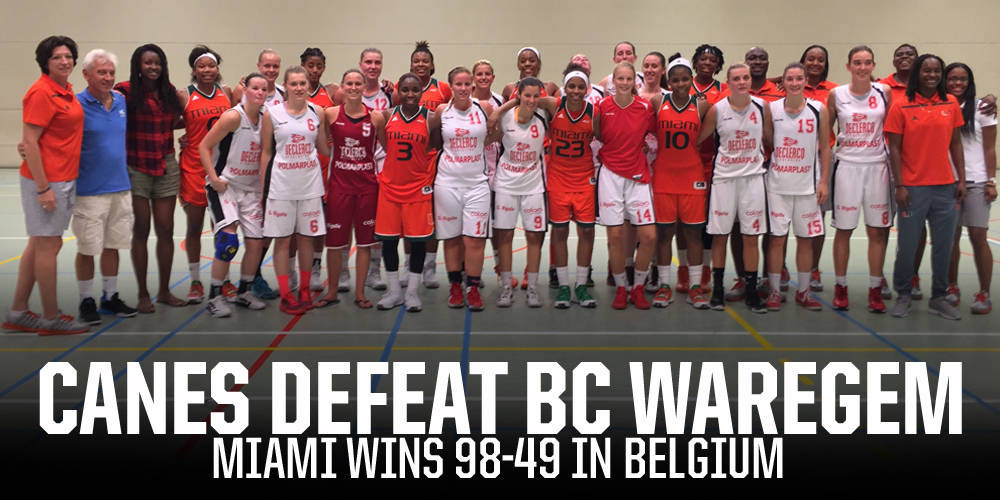 @CanesWBB Downs BC Waregem, 98-49, in Belgium
