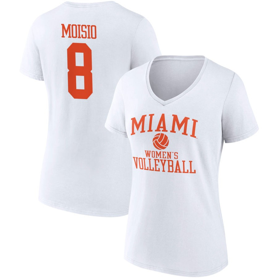 Women's Fanatics Branded White Miami Hurricanes Volleyball T-Shirt
