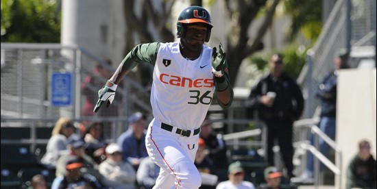 Junior Dale Carey started every game for the Hurricanes in centerfield against Rutgers, finishing with three hits, including a double and a triple....
