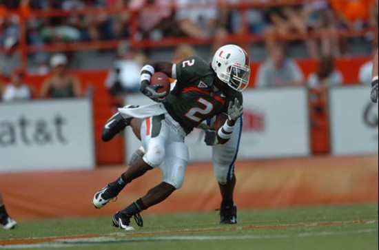 University of Miami running back Graig Cooper #2 carried the ball 12 times for 101 yards (an 8.4 yard average per carry) and a touchdown.  Cooper also...
