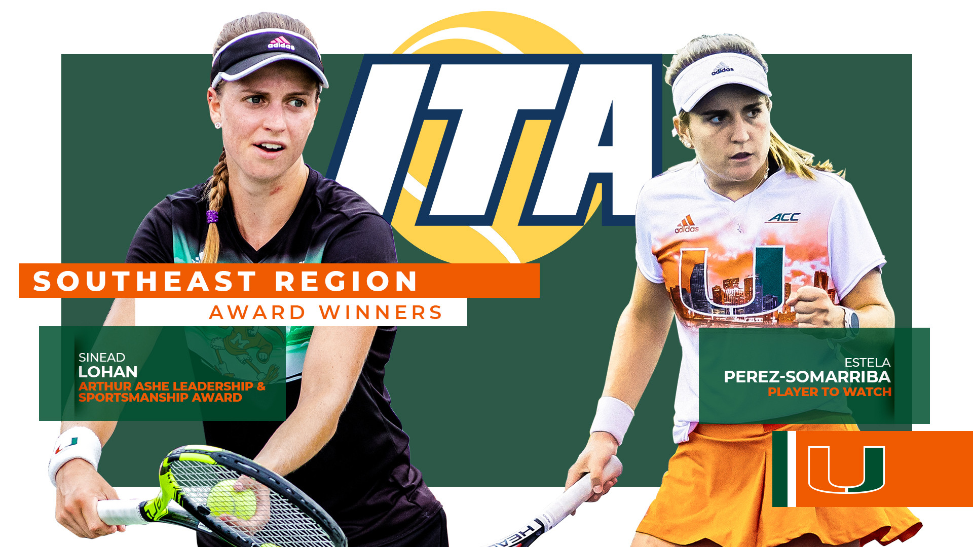 Lohan, Perez-Somarriba Garner ITA Regional Honors