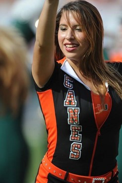 University of Miami Hurricane half time show in a game against the Duke Blue Devils at Land Shark Stadium on November 21, 2009.  Photo by Steven...