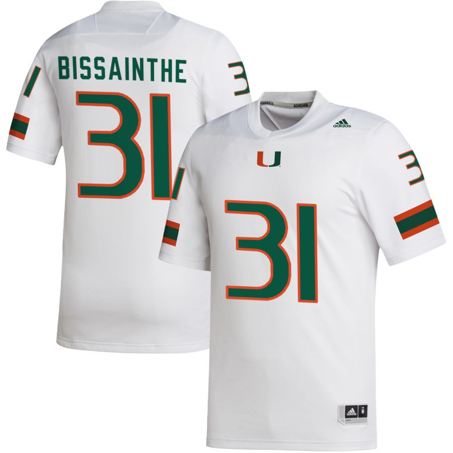 Men's adidas White Miami Hurricanes NIL Replica Football Jersey