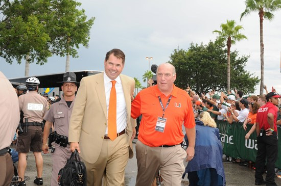 University of Miami Hurricane Fans tailgate at SunLife Stadium before a game against the #12 ranked University of Florida Gators at Sun Life Stadium...