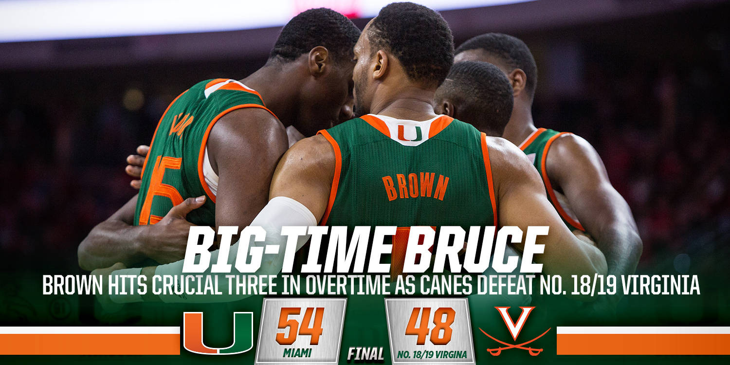 Canes Win 54-48 OT Thriller at No. 18/19 UVA