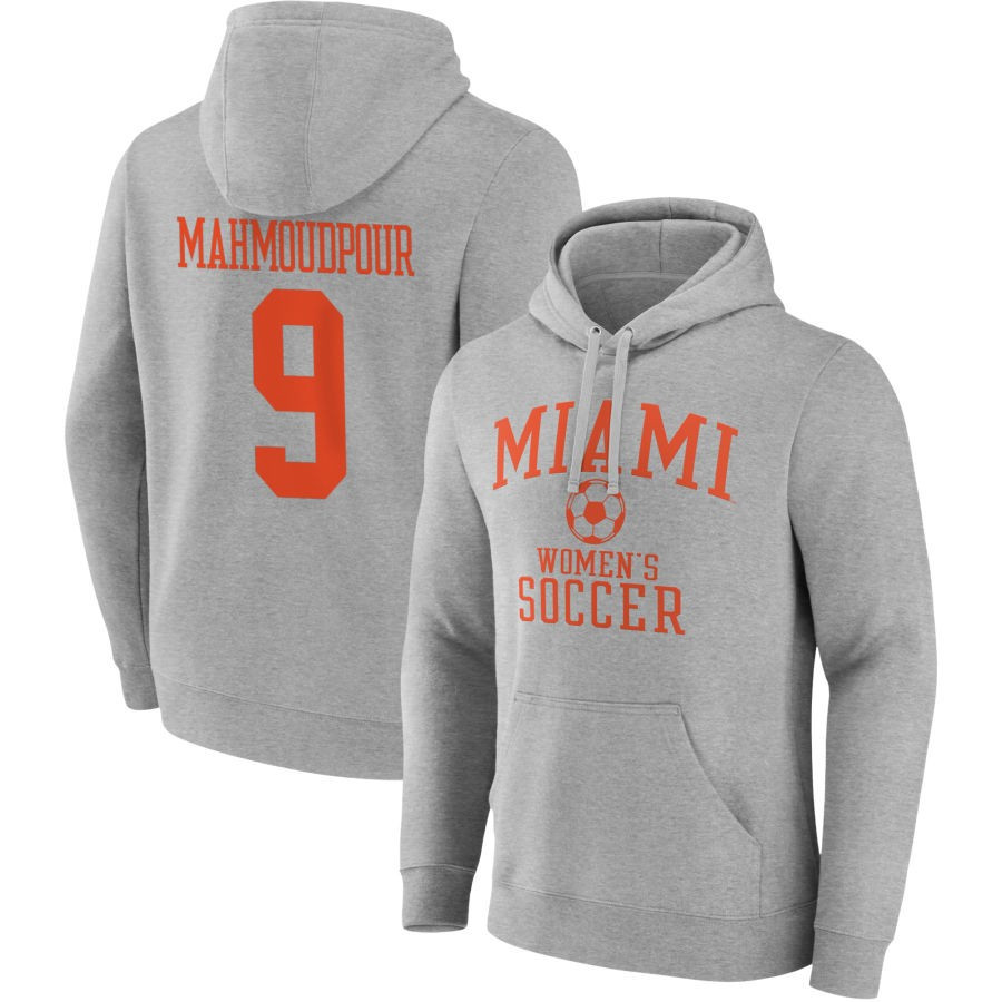 Men's Fanatics Branded Gray Miami Hurricanes Women's Soccer Pick-A-Player NIL Gameday Tradition Pullover Hoodie