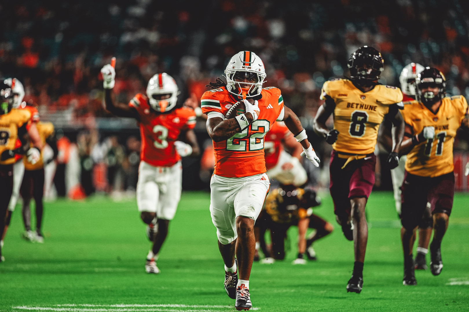 Canes Roll Past Bethune-Cookman 45-3