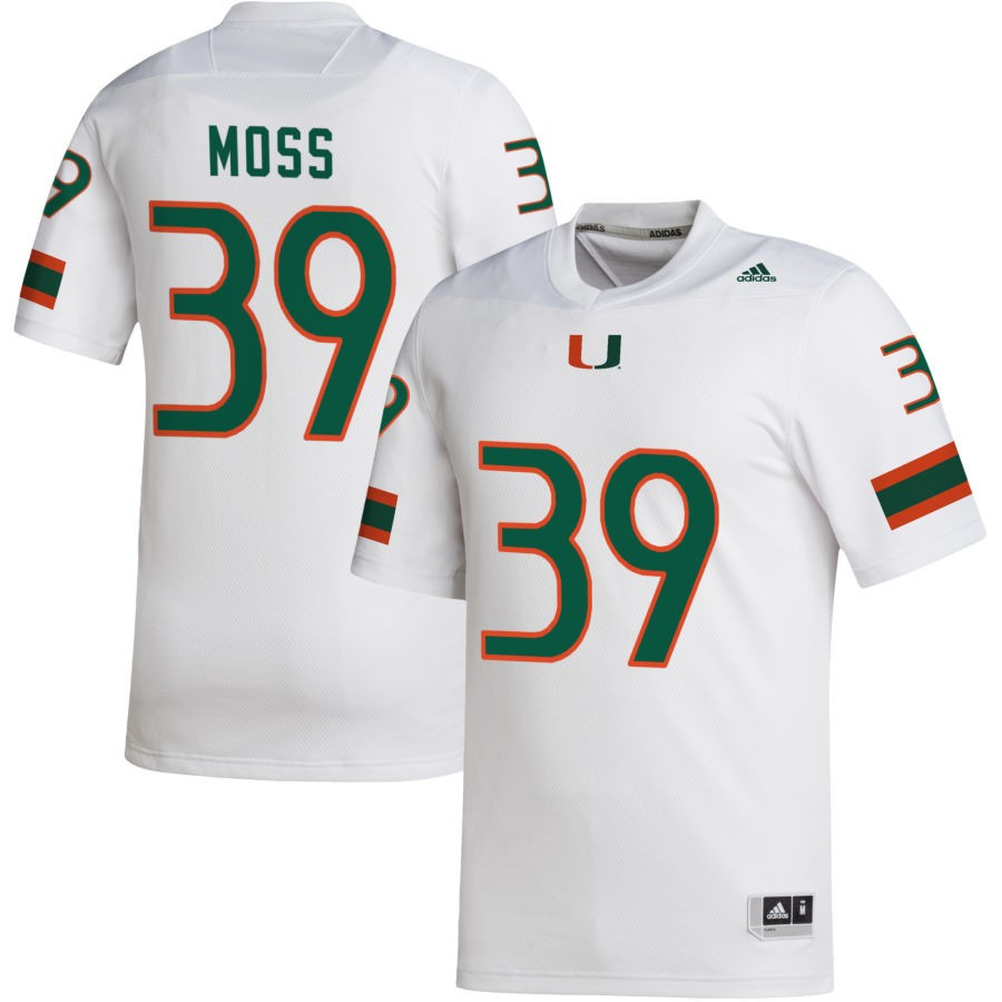 Men's adidas White Miami Hurricanes NIL Replica Football Jersey