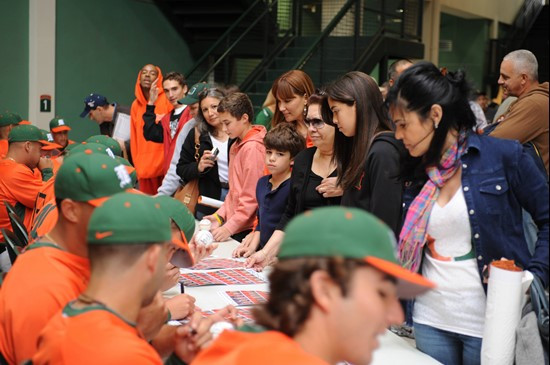 The University of Miami Baseball Team hosted FanFest/Alumni Day at Alex Rodriguez Park on February 12, 2011.  Photos by Steven Murphy/SPN