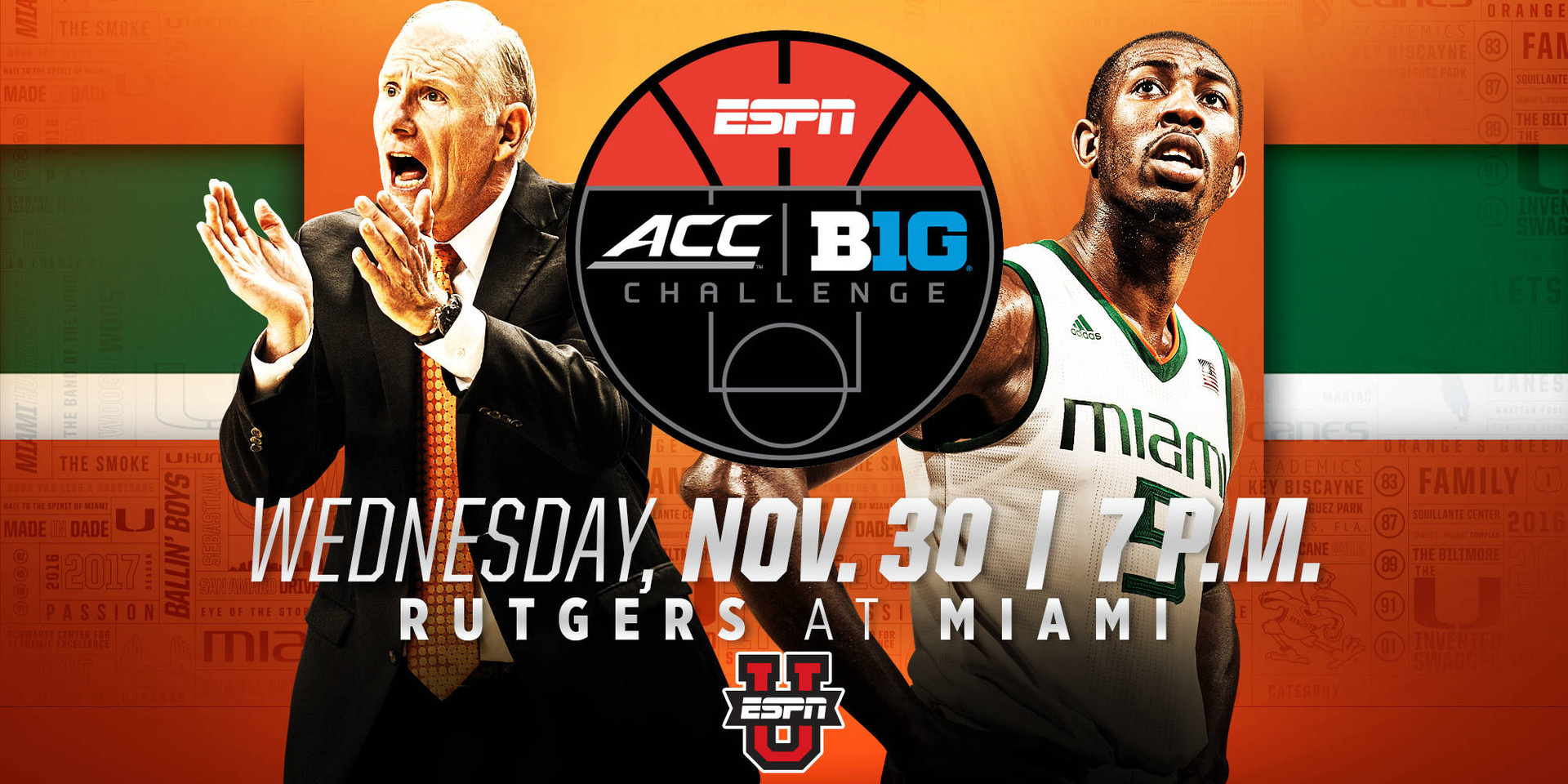 Rutgers at Miami - Nov. 30 at 7 p.m. on ESPNU