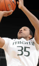 Kadji's Double-double Lifts Canes Past UNCG, 99-89