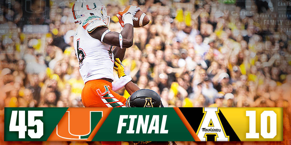 No. 25 Football Dominates App State 45-10