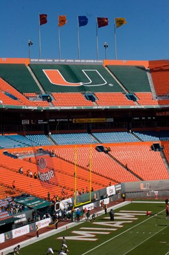 Sun Life Stadium before a game against the Maryland Terrapins at Sun Life Stadium on November 6, 2010.  Photo by Marco Garcia/SPN