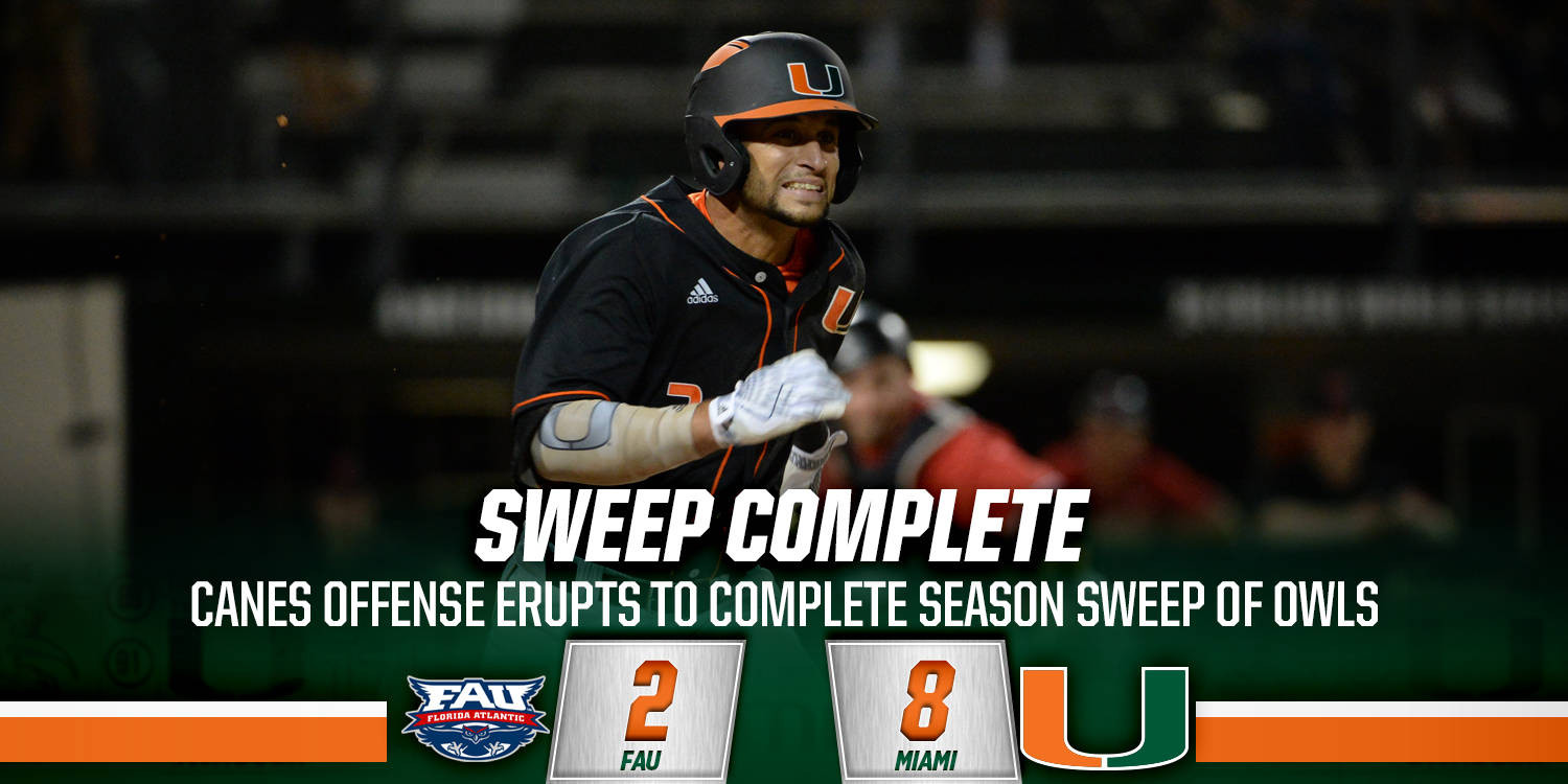 Batista, McKendry Lift Miami to Season Sweep of FAU