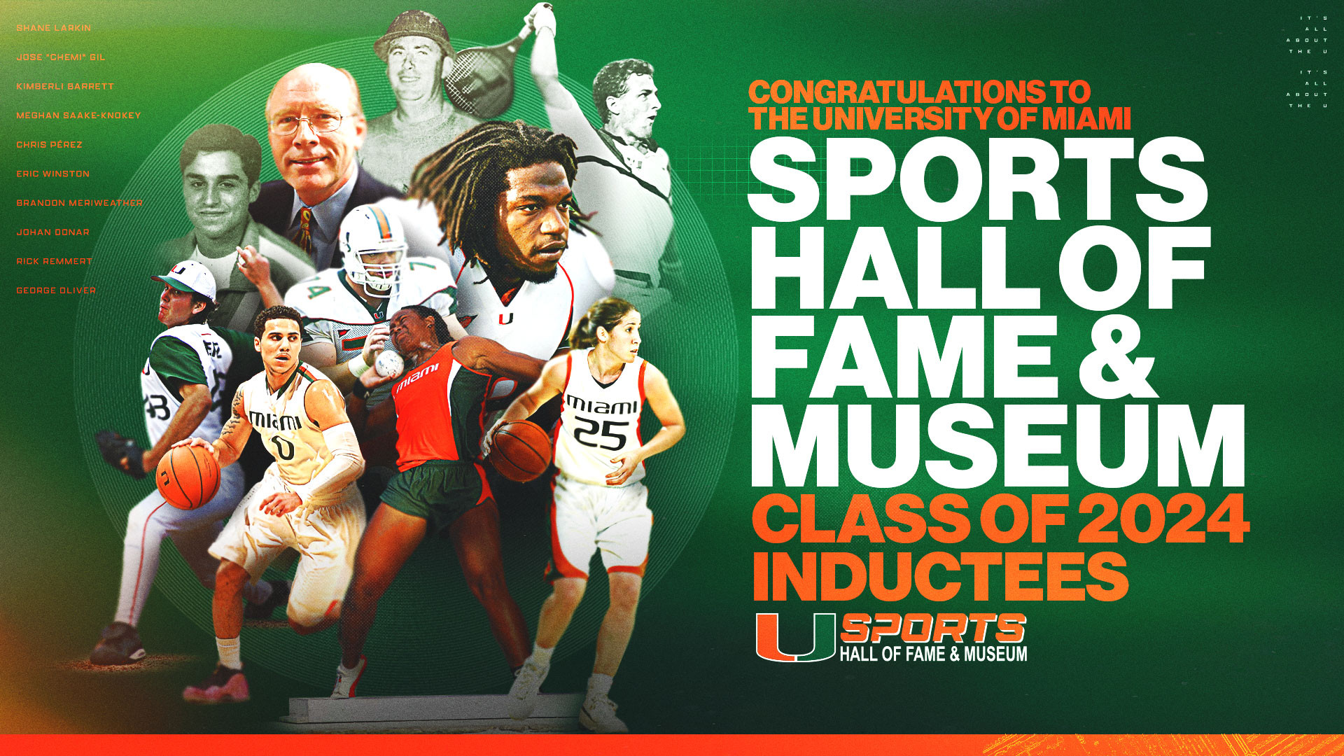 University of Miami Sports Hall of Fame & Museum Announces Class of 2024