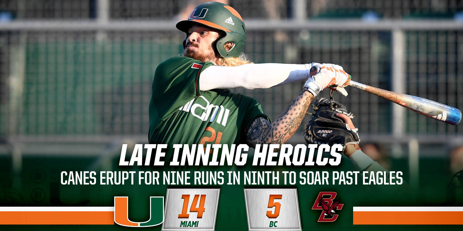 Late Offensive Barrage Keys 14-5 Win Over BC