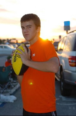 A University of Miami Hurricanes fan shows his team spirit in a game against the Oklahoma Sooners at Land Shark Stadium on October 3, 2009.  Photo by...