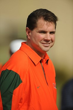 University of Miami head football coach Al Golden attended his first official Hurricanes' practice Saturday morning at the Greentree Practice Fields....